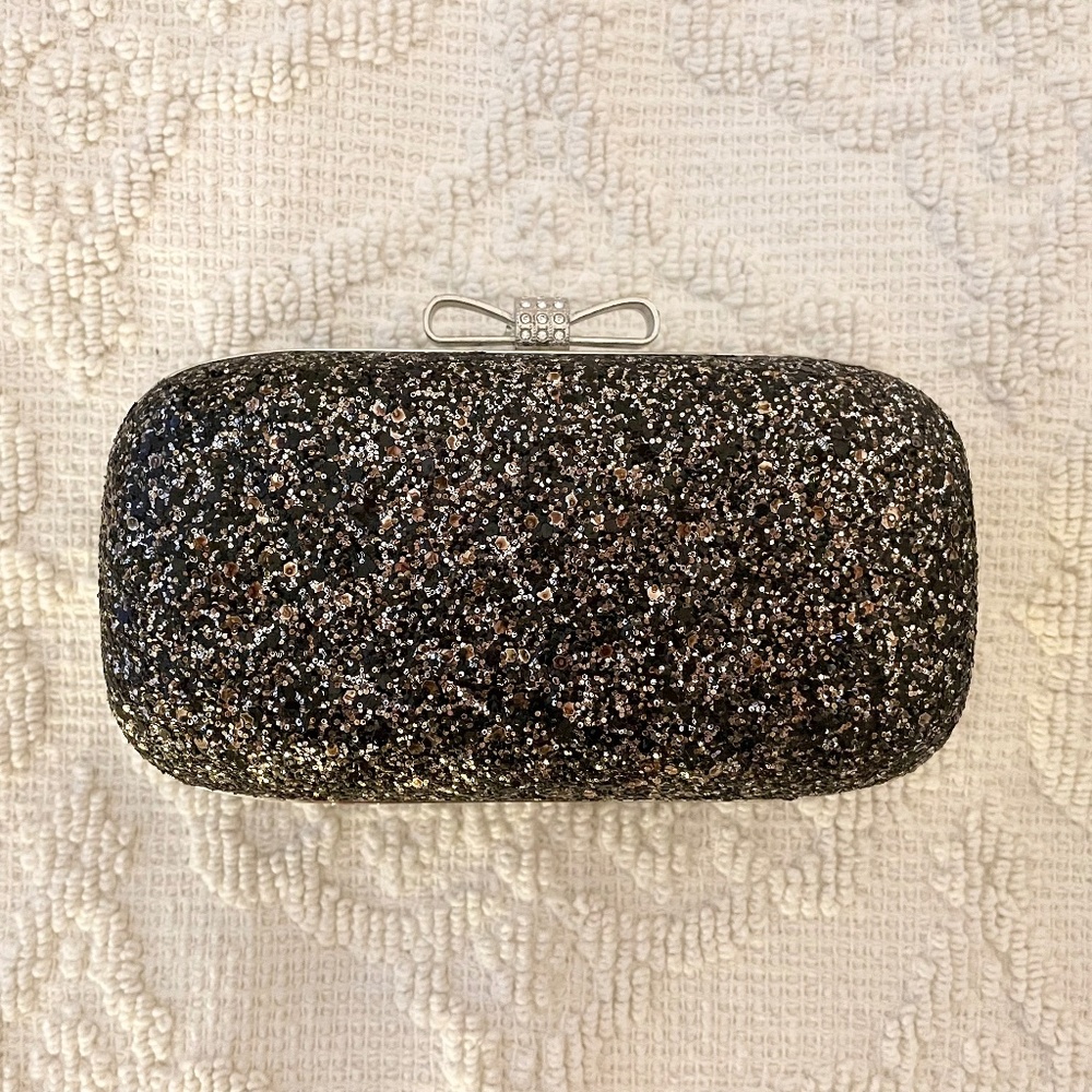 Sparkly Clutch Bag With Chain
